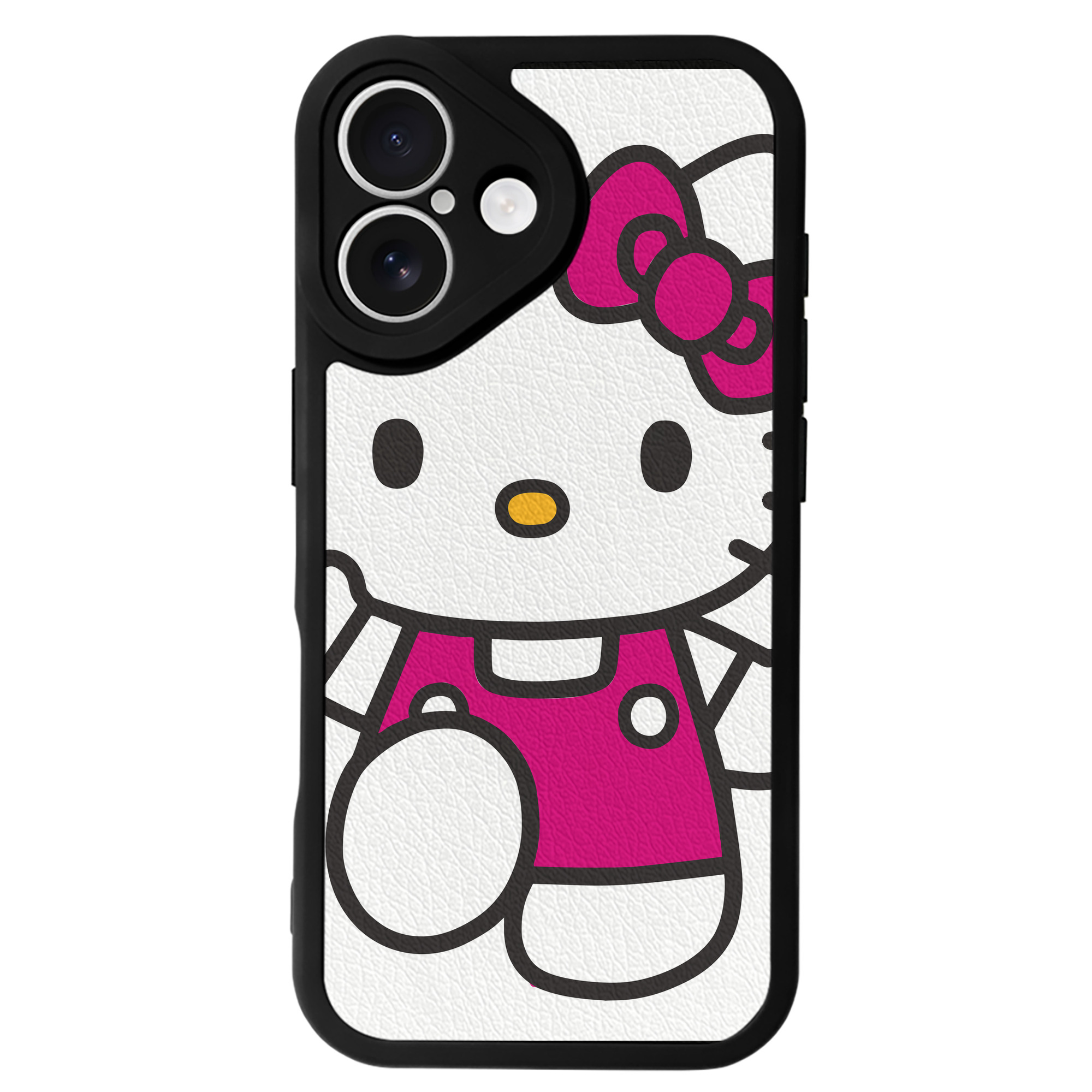 （画像用） Hello Kitty ハローキティ 【iPhone 16シリーズ対応】シリコンスマホケース（レザー調） 材質：シリコン